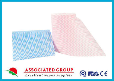 Viscose And Polyester Spunlace Nonwoven Fabric Roll For Widely Used , High tensile strength